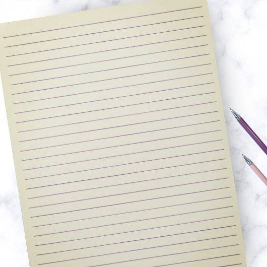 Letter-formaat: 8,5 x 11 inch Paars, breedgedragen Notitieblok