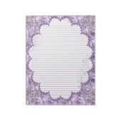 Letter formaat 8,5 x 11-inch Paars, Floral led pap Notitieblok (Linkerzijde)