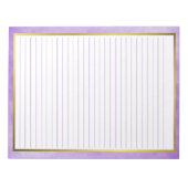 Letter formaat 8,5 x 11 inch Paars papier Gold Notitieblok (Voorkant)
