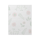 Letter-formaat 8,5 x 11-inch roze rand, met brede  notitieblok (Linkerzijde)
