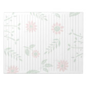 Letter-formaat 8,5 x 11-inch roze rand, met brede  notitieblok (Voorkant)