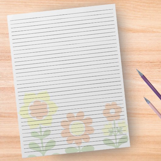 Letter-formaat 8,5 x 11-inch Sinaasappel achteraan Notitieblok