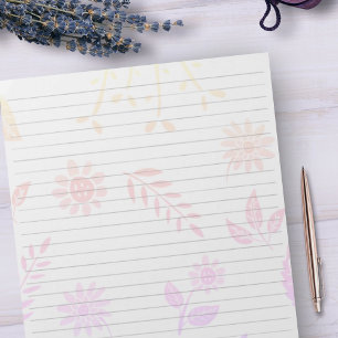 Letter-formaat papieren brede regel pasta regenboo notitieblok