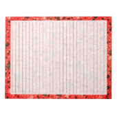 Letter-formaat Wide Rulling Hot Pink Terrazzo Notitieblok (Voorkant)