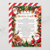 Letter From Santa Claus Christmas Card Kaart (Voorkant / Achterkant)