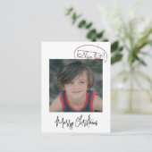 Letter From Santa Claus Nice List Photo Christmas Feestdagenkaart (Staand voorkant)