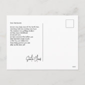 Letter From Santa Claus Nice List Photo Christmas Feestdagenkaart (Achterkant)