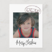 Letter From Santa Claus Nice List Photo Christmas Feestdagenkaart (Voorkant)