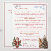 Letter from Santa Claus Snowflakes Reindeer (Voorkant / Achterkant)