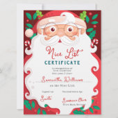 Letter from Santa Nice List Certificate Christmas (Achterkant)