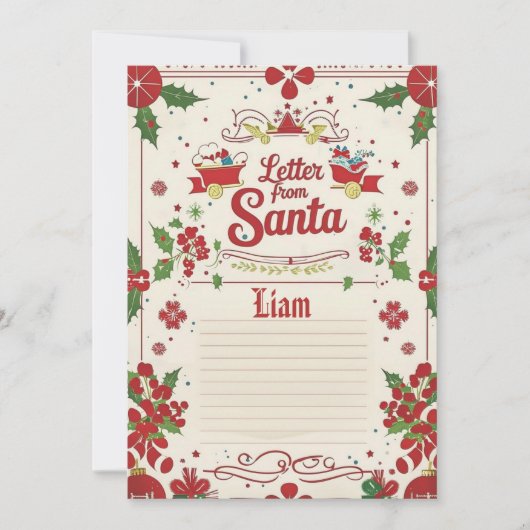 Letter from Santa | Official North Pole Christmas  Kaart (Voorkant)