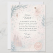 Letter From Santa - Sugar Plum Fairy Girly Magical Feestdagenkaart (Voorkant)