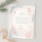 Letter From Santa - Sugar Plum Fairy Girly Magical Feestdagenkaart