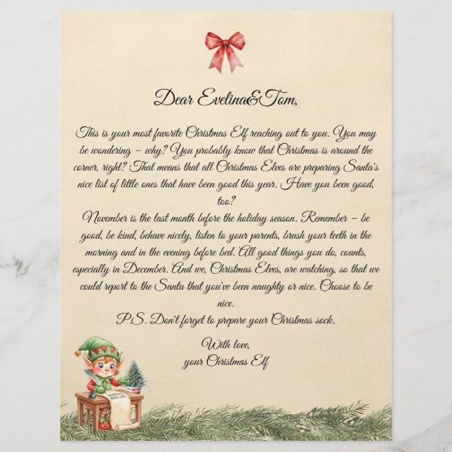 Letter From The Christmas Elf (Voorkant)