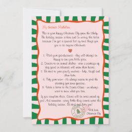 Letter from the Christmas Elf North Pole Deed List Kaart
