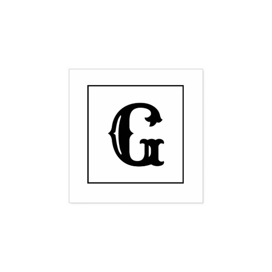 Letter G 1 inch rubberen stempel (Afrduk)