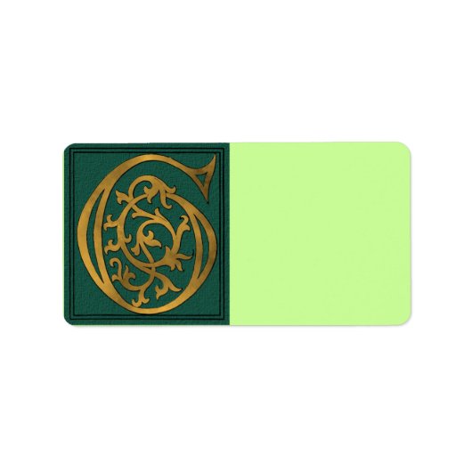 Letter G-adreslabel Etiket (Voorkant)