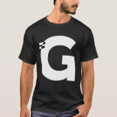 Letter G Alphabet Initiaal Monogram T-shirt (Voorkant)