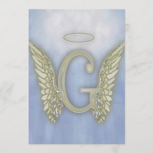 Letter G Angel Monogram Kaart