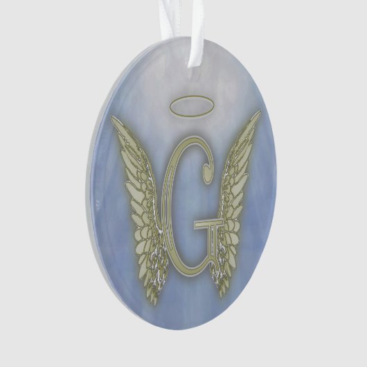 Letter G Angel Monogram Ornament (voorkant)