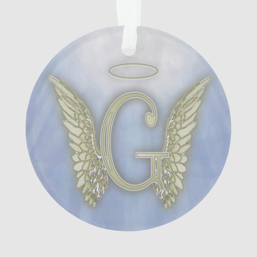 Letter G Angel Monogram Ornament (achterkant)