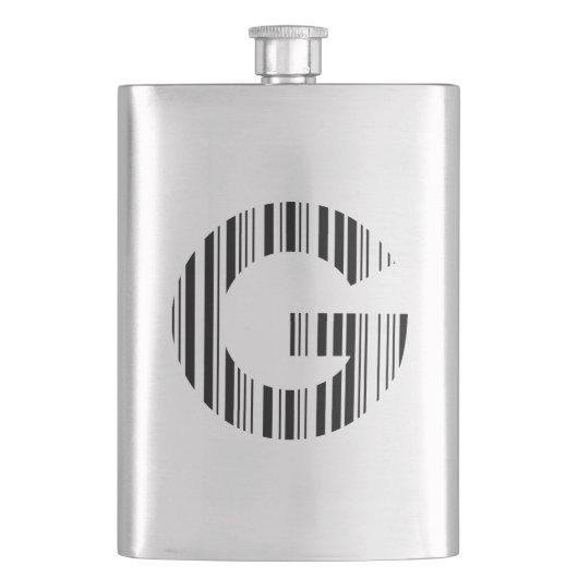 LETTER G BAR CODE Eerste Initiaal Barcodepatroon Flacon (Voorkant)