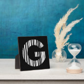 LETTER G BAR CODE Eerste Initiaal Barcodepatroon Fotoplaat (Insitu)