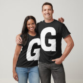 Letter G big and bold white T-shirt (Unisex)