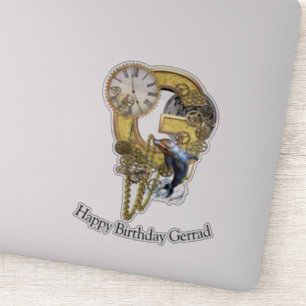 Letter G Birthday Customization Sticker