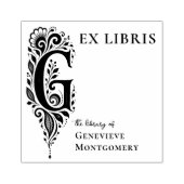 Letter G Botanische Ex Libris Boekplaat Stempel (Afrduk)