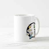 Letter G Botanische Waterverf Butterfly Monogram Koffiemok (Voorkant rechts)