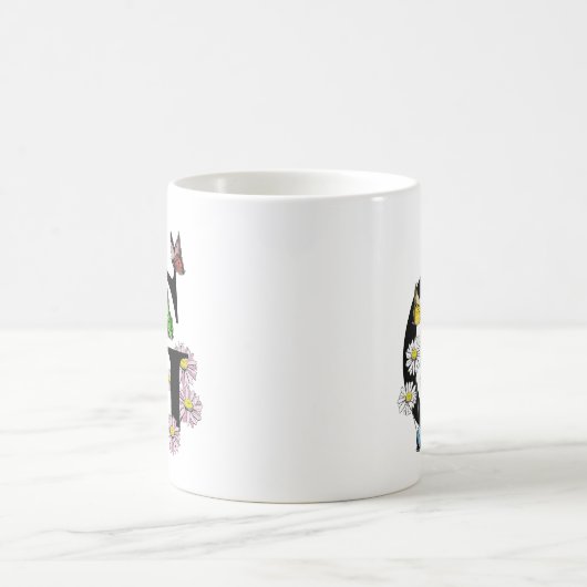 Letter G Botanische Waterverf Butterfly Monogram Koffiemok (Center)