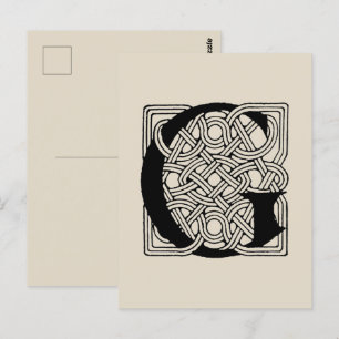 Letter G  Celtic Knot Monogram Briefkaart