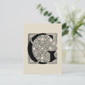 Letter G  Celtic Knot Monogram Briefkaart (Staand voorkant)