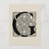 Letter G  Celtic Knot Monogram Briefkaart (Voorkant)