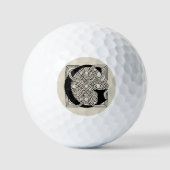 Letter G  Celtic Knot Monogram Golfballen (Voorkant)