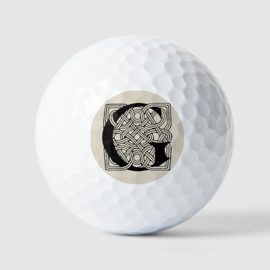 Letter G  Celtic Knot Monogram Golfballen (Voorkant)