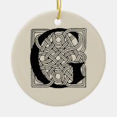 Letter G Celtic Knot Monogram Keramisch Ornament (Voorkant)