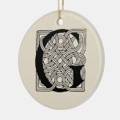 Letter G Celtic Knot Monogram Keramisch Ornament (Links)