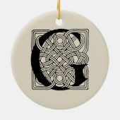 Letter G Celtic Knot Monogram Keramisch Ornament (Achterkant)