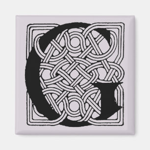 Letter G  Celtic Knot Monogram Magneet