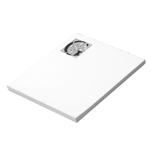 Letter G Celtic Knot Monogram Notitieblok (Linkerzijde)