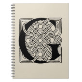 Letter G  Celtic Knot Monogram Notitieboek (Voorkant)