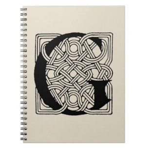 Letter G  Celtic Knot Monogram Notitieboek