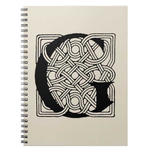 Letter G Celtic Knot Monogram Notitieboek (Voorkant)