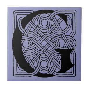 Letter G  Celtic Knot Monogram Tegeltje