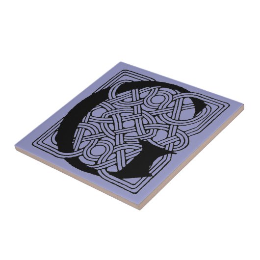 Letter G  Celtic Knot Monogram Tegeltje (Zijkant)