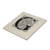 Letter G  Celtic Knot Monogram Tegeltje (Zijkant)