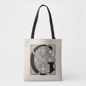 Letter G  Celtic Knot Monogram Tote Bag (Voorkant)