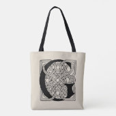 Letter G Celtic Knot Monogram Tote Bag (Achterkant)
